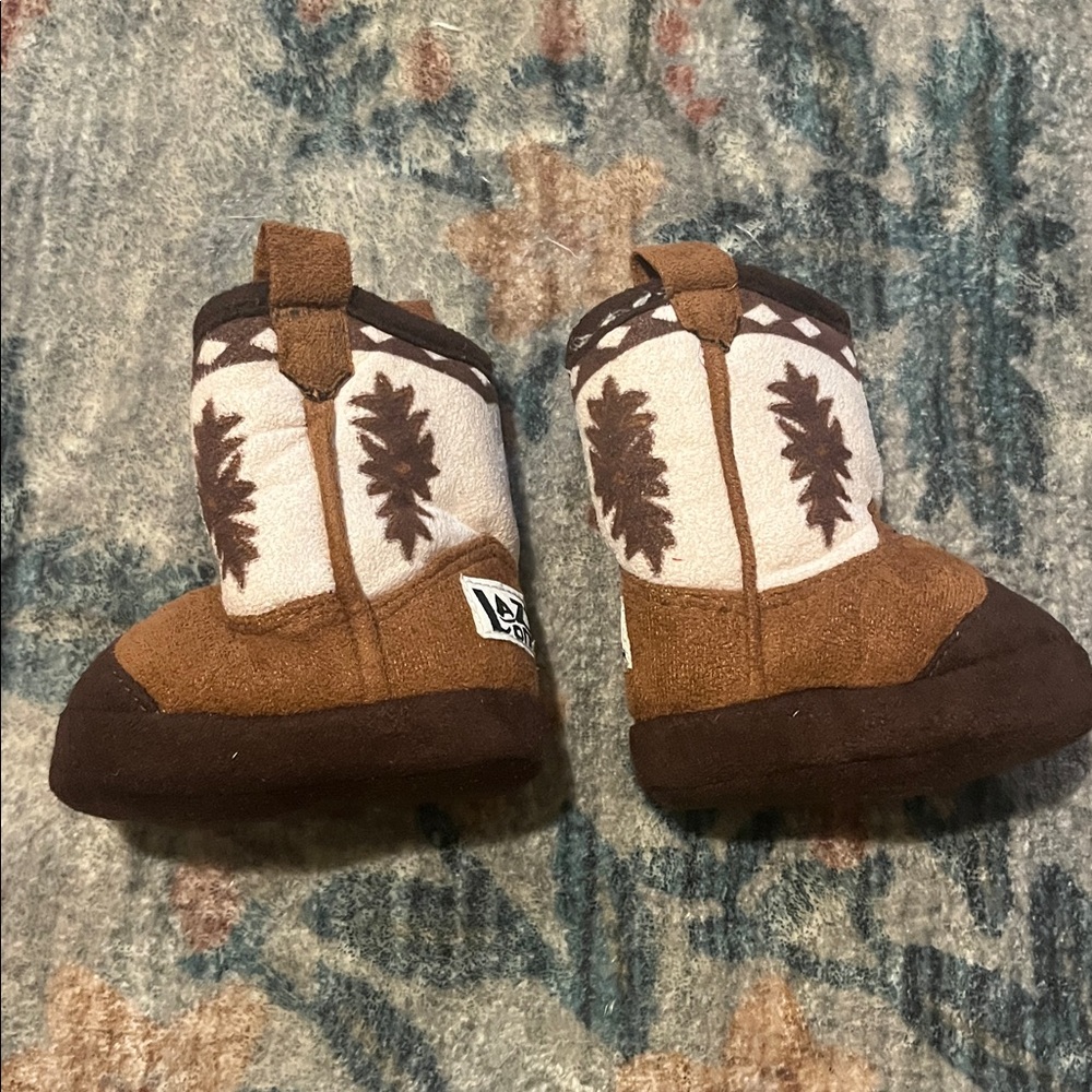 Baby cowboy boot slippers infant size 1-3 - Picture 4 of 4